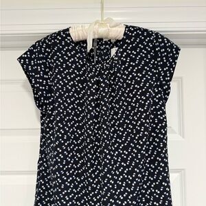 Chic Black and White Polka Dot Blouse